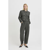 b.young B.YOUNG Damen Hose BYETONA Restudsalg Mid Grey Melange
