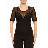 Liberté LIBERTÉ Damen T-Shirt MESH DOT T-shirt Black