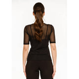 Liberté LIBERTÉ Damen T-Shirt MESH DOT T-shirt Black