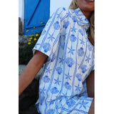 Liberté LIBERTÉ Damenbluse MIE Shirt CREME BLUE MUSSEL