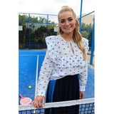 Liberté LIBERTE Damenn bluse HEATHER 22165 Restudsalg WHITE BLUE CHERRY