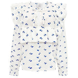 Liberté LIBERTE Damenn bluse HEATHER 22165 Restudsalg WHITE BLUE CHERRY