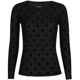 Liberté LIBERTÉ Damen bluse MESH Blouse BLACK BIG FLOCK DOT