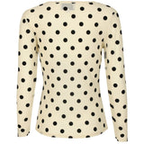 Liberté LIBERTÉ Damen bluse MESH Blouse IVORY BLACK BIG FLOCK DOT