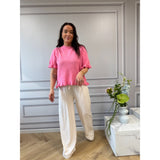 LULULIA LULULIA Damen Hose LuChloe 62671 Pant Sabbia/Peach Stripe