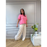 LULULIA LULULIA Damen Hose LuChloe 62671 Pant Sabbia/Peach Stripe