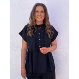LULULIA LULULIA Damen Top LUNoor 8254ALU - Vorbestellung Shirt Black