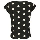 Liberté Liberté Damen t-shirt 9581 ALMA T-shirt black big dot