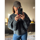 LULULIA Lululia Dame Strick LuThilde 8187 Knit DarkGreyZ1060