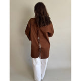 LULULIA Lululia Damen Hemd LuVanessa 7178 Shirt Brown