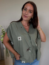 MARTA DU CHATEAU Marta Du Chateau Damen Bluse MdcElysian 86206 Shirt Kaki