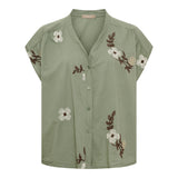 MARTA DU CHATEAU Marta Du Chateau Damen Bluse MdcElysian 86206 Shirt Kaki