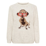MARTA DU CHATEAU Marta Du Chateau Damen Strick MdcCoraline 9852 Knit Beige Melange