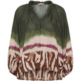MARTA DU CHATEAU Marta du Chateau Damen Bluse MdcBelladonna 003 Restudsalg Military