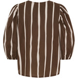 MARTA DU CHATEAU Marta du Chateau Damen Bluse MdcEvelina 58130M Shirt Brown Stripe