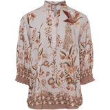 MARTA DU CHATEAU Marta du Chateau Damen Bluse MdcMelisande 7527 Shirt Grey3142tps