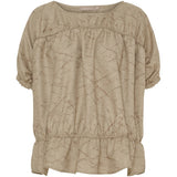 MARTA DU CHATEAU Marta du Chateau Damen Bluse MdcSaffron 258685 Blouse Camel Print