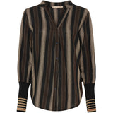 MARTA DU CHATEAU Marta du Chateau Damen Hemd MdcPeyton 25161 Shirt Black/Camello2