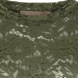 MARTA DU CHATEAU Marta du Chateau Damen Langarm-Spitzen-T-Shirt MdcMilley 7707 LS Tee Militairy