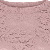 MARTA DU CHATEAU Marta du Chateau Damen Langarm-Spitzen-T-Shirt MdcMilley 7707 LS Tee Rose