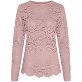 MARTA DU CHATEAU Marta du Chateau Damen Langarm-Spitzen-T-Shirt MdcMilley 7707 LS Tee Rose