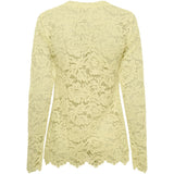 MARTA DU CHATEAU Marta du Chateau Damen Langarm-Spitzen-T-Shirt MdcMilley 7707 LS Tee Yellow