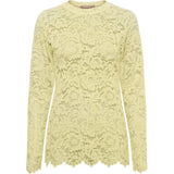 MARTA DU CHATEAU Marta du Chateau Damen Langarm-Spitzen-T-Shirt MdcMilley 7707 LS Tee Yellow