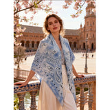 MARTA DU CHATEAU Marta du Chateau Damen Schal MdcDanna FA37254 Scarf Light blue