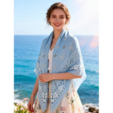 MARTA DU CHATEAU Marta du Chateau Damen Schal MdcLeah FA37258 Scarf Light blue