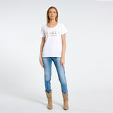 MARTA DU CHATEAU Marta du Chateau Damen T-shirt MT002 T-shirt Optisk White