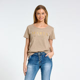 MARTA DU CHATEAU Marta du Chateau Damen T-shirt MT002 T-shirt Sand