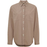MARTA DU CHATEAU Marta du chateau Damen Bluse MdcCitrine 68870 Shirt Tortora