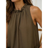 MARTA DU CHATEAU MdcCalista LS T-Shirt Top Brown