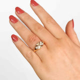 muun STUDIOS Muun studios Sonnen-Sigill Ovalring 18K Goldplattiert R025 Jewelry Guld