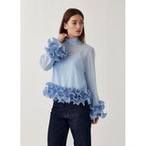 Noella NOELLA Damen Bluse N-LATANIETTA Blouse Sky Blue