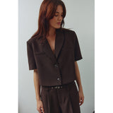 Noella NOELLA Damenblazer N-LEANNE Blazer Chocolate