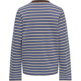 ONLY ONLY Damen Bluse PGLISA Blouse Cloud Dancer CHICORY COFFEE/SODALITE BLUE STRIPE