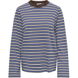 ONLY ONLY Damen Bluse PGLISA Blouse Cloud Dancer CHICORY COFFEE/SODALITE BLUE STRIPE
