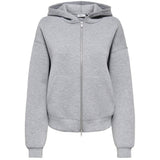 ONLY ONLY Damen Kapuzenpullover ONLNAOMI Sweatshirt Light Grey Melange