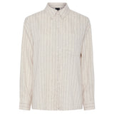 PIECES PIECES Damen Hemd PCPIA Shirt Birch Stripes black
