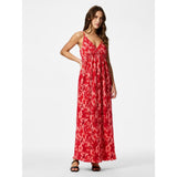 PIECES PIECES Damen Kleid PCFLORA Dress Adrenaline Rush Red tone flowers