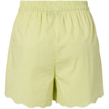 PIECES PIECES Damen Shorts PCGILIA Shorts Celery Green Embroidery edge