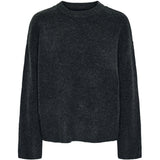PIECES PIECES Damen Strick PCANA Knit Dark grey melange