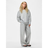 PIECES PIECES Damen Sweatshirt PCCHILLI Sweatshirt Light Grey Melange
