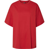 PIECES PIECES Damen T-Shirt PCAUNA Restudsalg High risk red