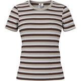 PIECES PIECES Damen T-Shirt PCMAY T-shirt Silver Lining Cloud dancer / coffe quartz
