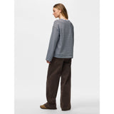 PIECES PIECES Damen Top PCSADIE Blouse Cashmere Blue Hot Fudge