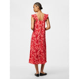 PIECES PIECES Damen Kleid PCFLORA Dress Adrenaline Rush Red tone flowers