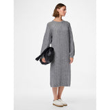 PIECES PIECES dame kjole PCMAGGY Restudsalg Medium grey melange