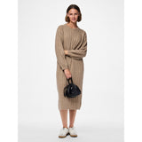 PIECES PIECES dame kjole PCMAGGY Restudsalg Taupe Gray